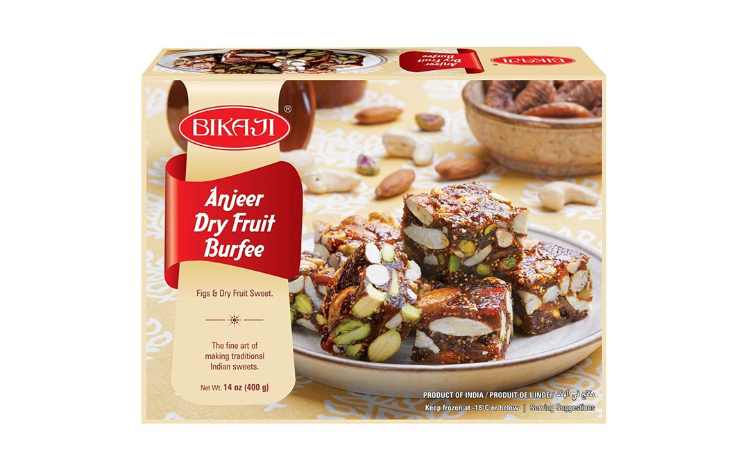 Bikaji Anjeer Dry Fruit Burfee    Box  500 grams